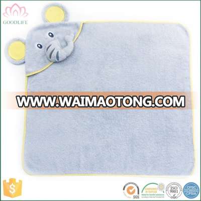 Wholesale Cute and Beauty 100% Bamboo Elephant Hooded Baby Towel