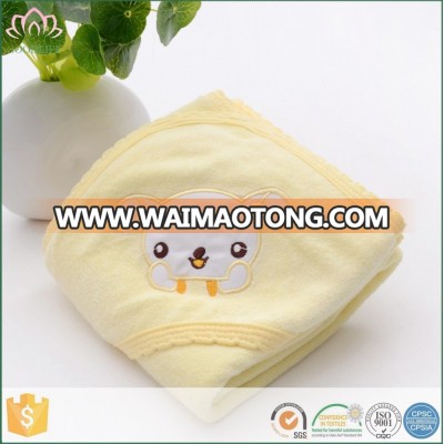 Animal Cartoon Embroidery 100% Bamboo Baby Hooded Towel Ultra Soft Design